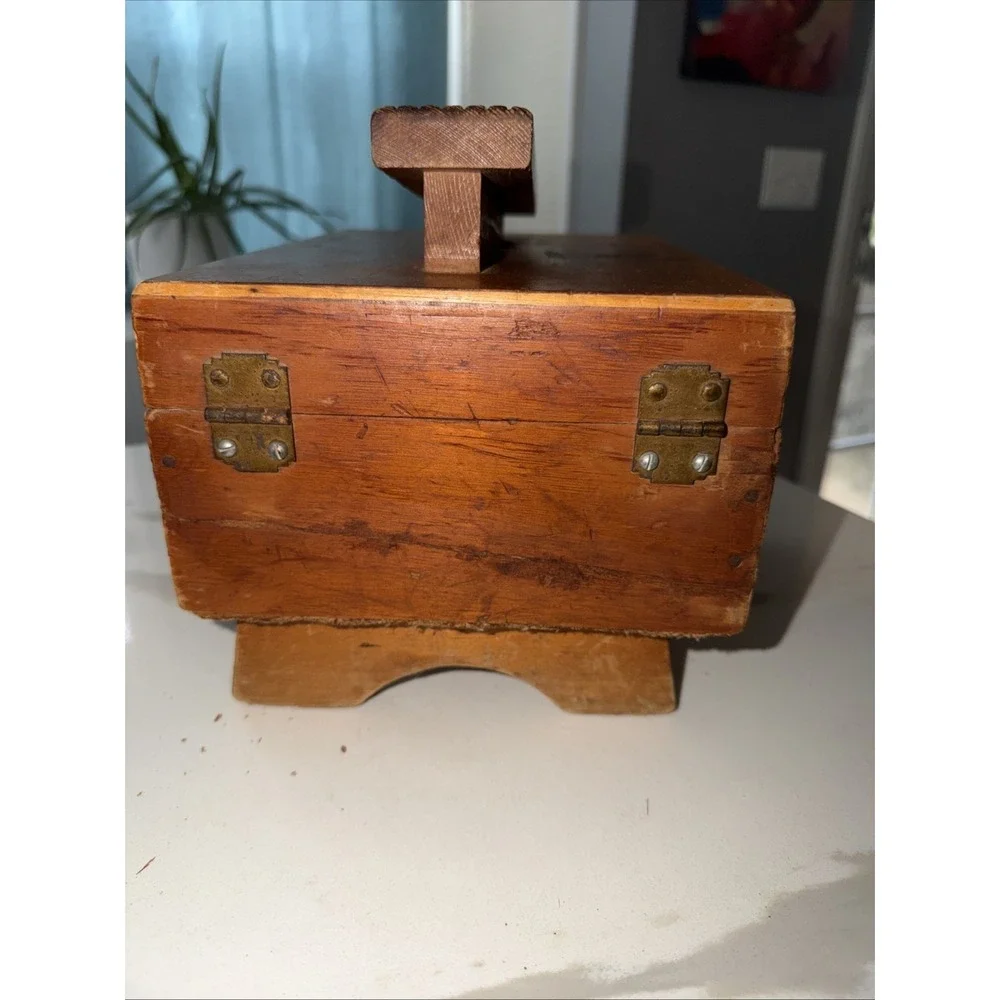 Vintage Shoes Shine Box Kit with Accessories Wood